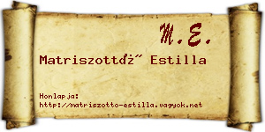Matriszottó Estilla névjegykártya